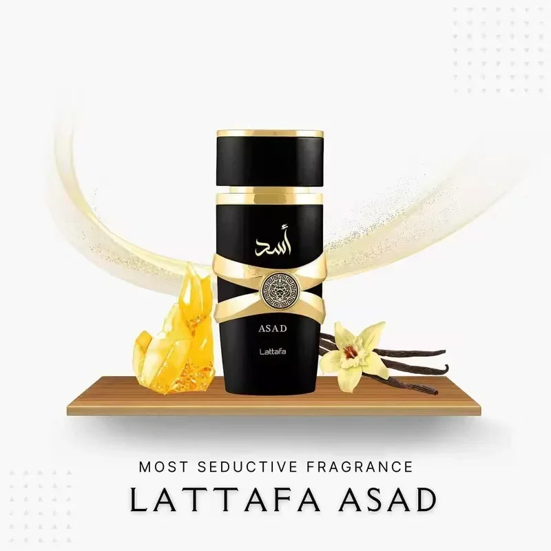 Lattafa ASAD 100ML – Perfume de Longa Duração Colónia Árabe Oriental