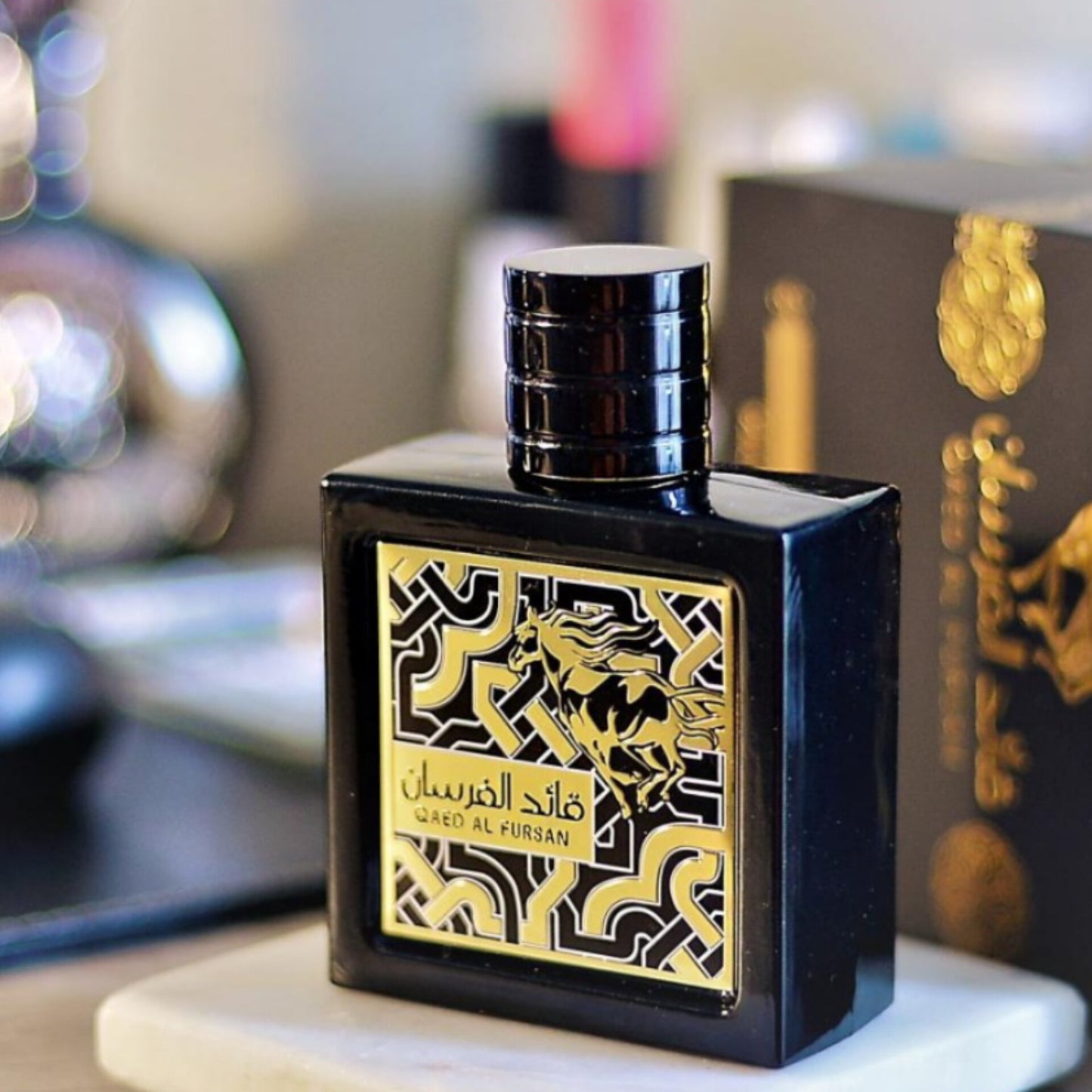 Qaed Al Fursan – 90 ml A sweet fruity fragrance with woody and oriental notes.