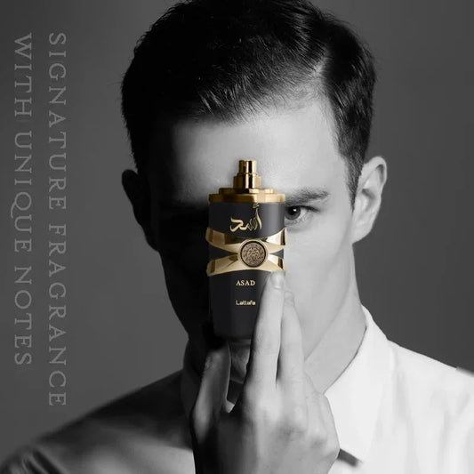 Lattafa ASAD 100ML – Perfume de Longa Duração Colónia Árabe Oriental